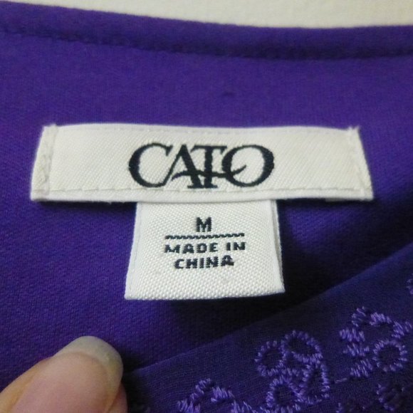 Cato Blouse T-Shirt Top Size M Short Sleeve Loose - Picture 5 of 5